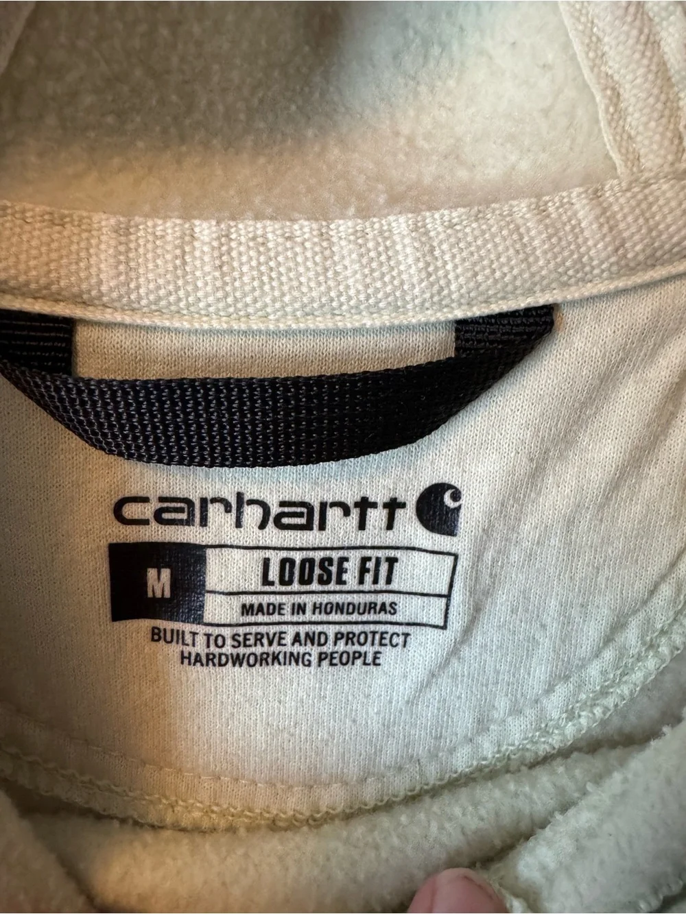 Carhartt Pale Yellow Hooded Pullover Sweatshirt